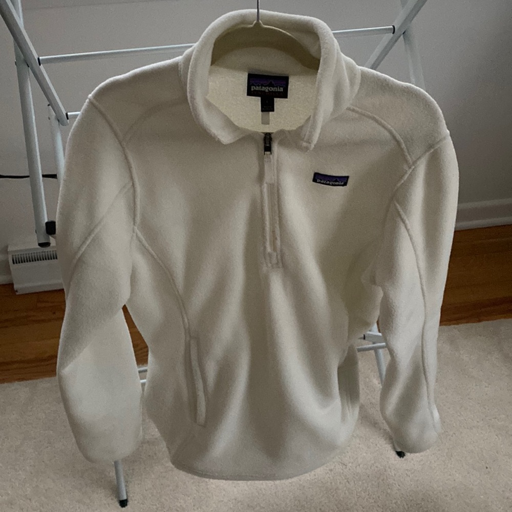 Patagonia Women’s half-zip fleece synchilla polyester size L white